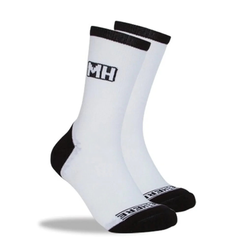 3 Pair MADE HERE Rawley Classic Crew White Black Cotton Unisex Socks Sz S/M NWT